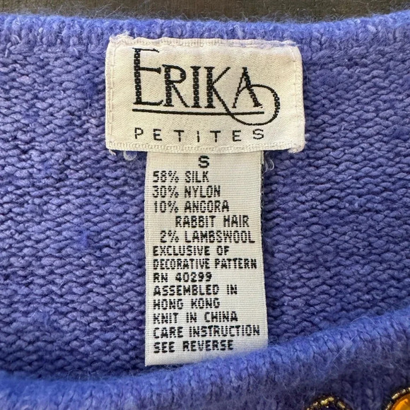 Erika Purple Sweater with Colorful Embellishments - Picture 3 of 7